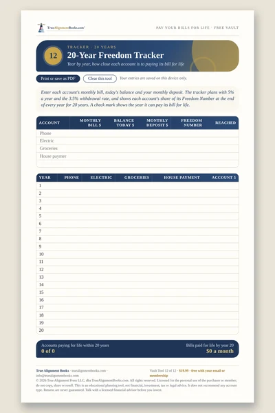 20-Year Freedom Tracker page preview