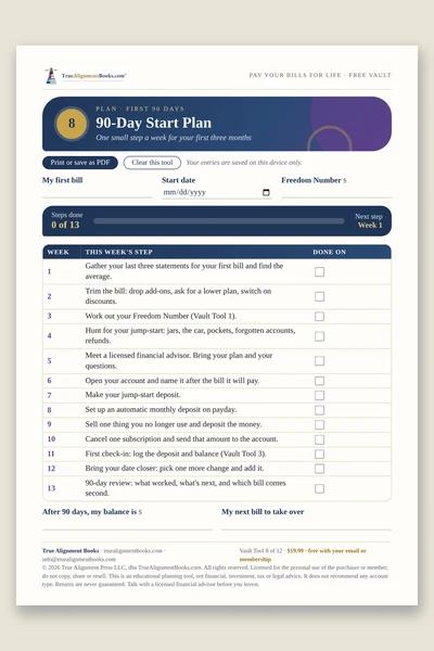 90-Day Start Plan page preview